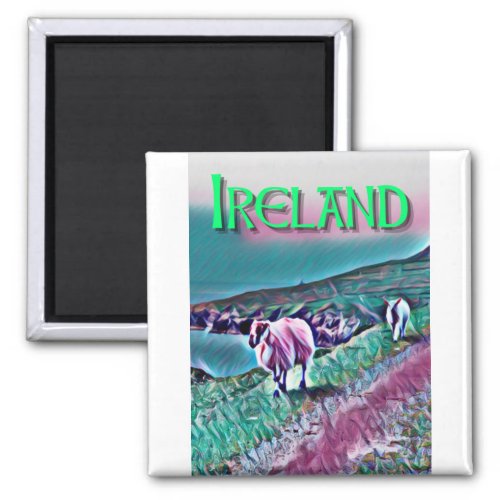 Ireland Sheep Painting Magnet