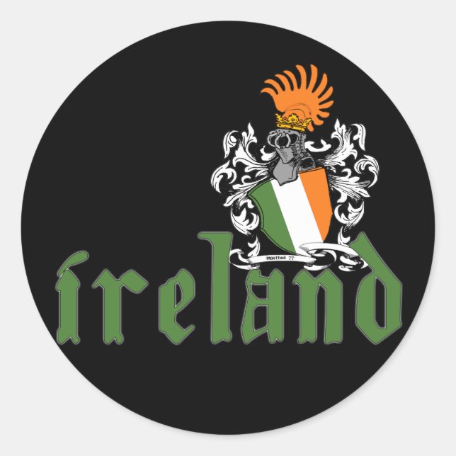 Ireland Shield Sticker (Front)