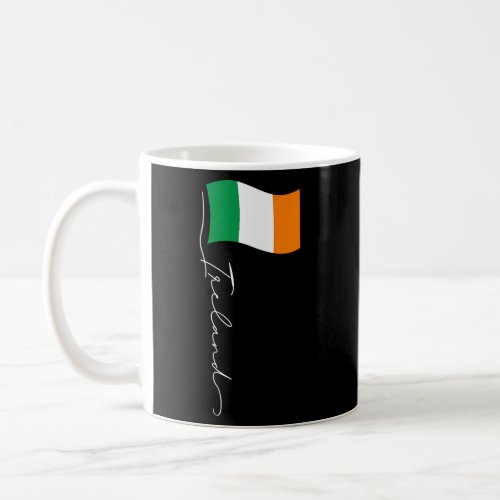 Ireland Signature Flag Pole Elegant Patriotic Iris Coffee Mug
