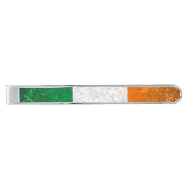 Ireland Silver Finish Tie Clip (Front)
