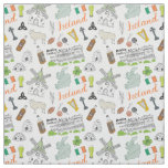 Ireland Sketch Doodle Pattern Fabric