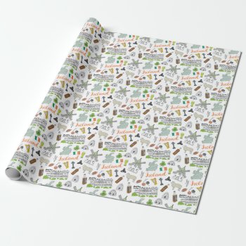 Ireland Sketch Doodle Pattern Wrapping Paper by adventurebeginsnow at Zazzle