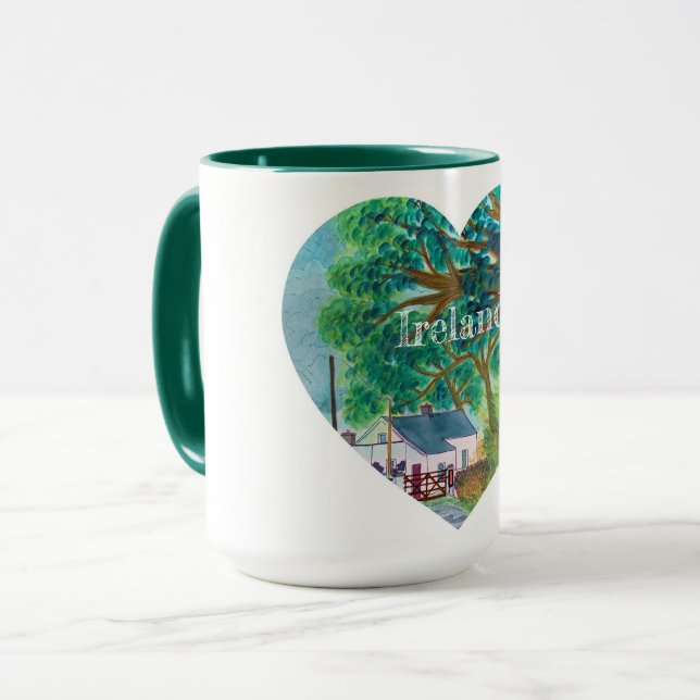 Ireland Souvenir Heart Mug (Front Left)