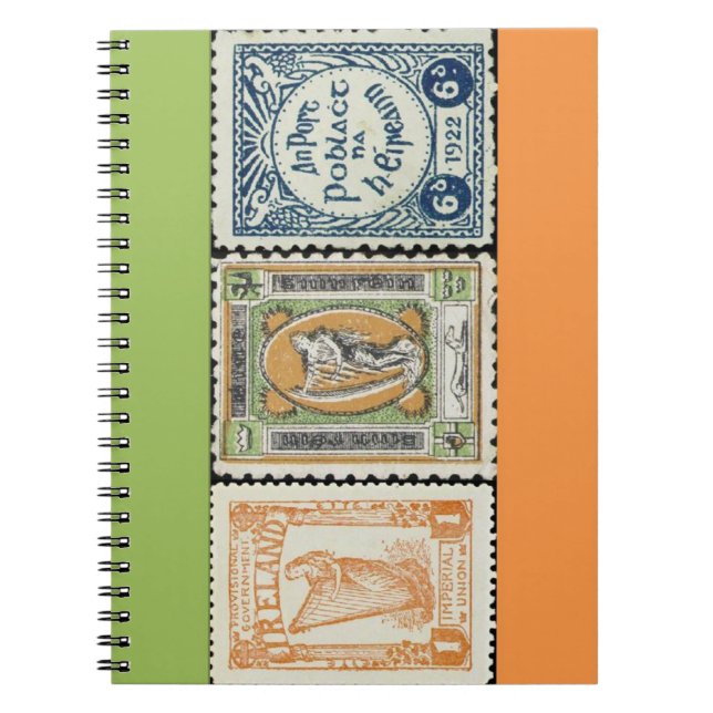Ireland Stamp Spiral Notebook (Front)