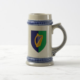 Ireland Stein - Harp on Blue & Green Shield