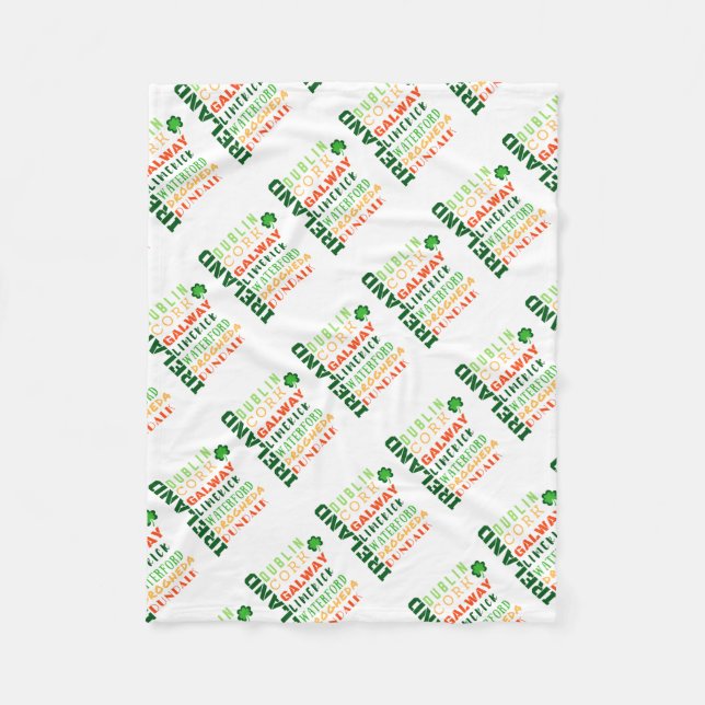 IRELAND SUBWAY ART FLEECE BLANKET (Front)