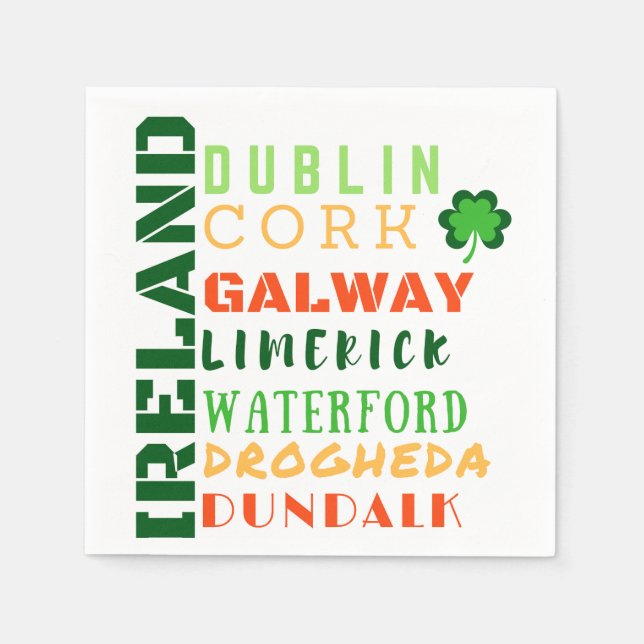 IRELAND SUBWAY ART NAPKINS (Front)