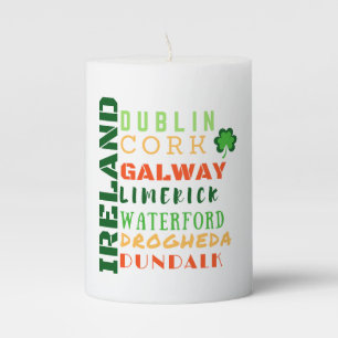 IRELAND SUBWAY ART PILLAR CANDLE