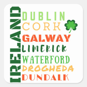 IRELAND SUBWAY ART SQUARE STICKER