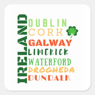 IRELAND SUBWAY ART SQUARE STICKER