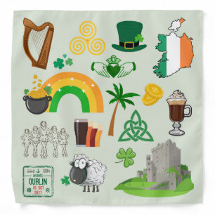 Ireland Symbols Bandana