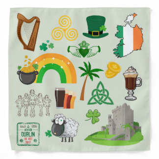 Ireland Symbols Bandana