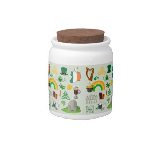 Ireland Symbols Candy Jar