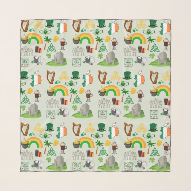 Ireland Symbols Scarf (Front)
