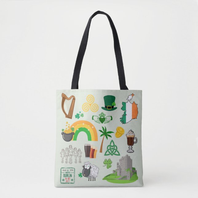  Ireland Symbols Tote Bag (Front)