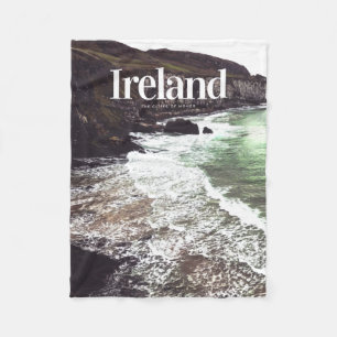 Ireland The Cliffs of Moher - Green Moher Cliff Fleece Blanket