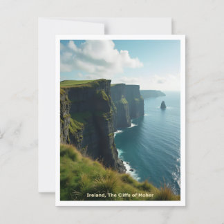 Ireland, The Cliffs of Moher, Travel Style Postcard