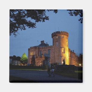 Ireland, the Dromoland Castle lit at dusk, Magnet