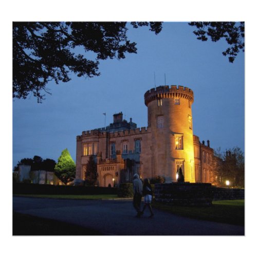 Ireland the Dromoland Castle lit at dusk Photo Print