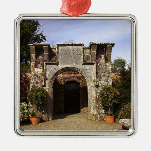 Ireland, the Dromoland Castle Walled Garden Metal Ornament (Front)