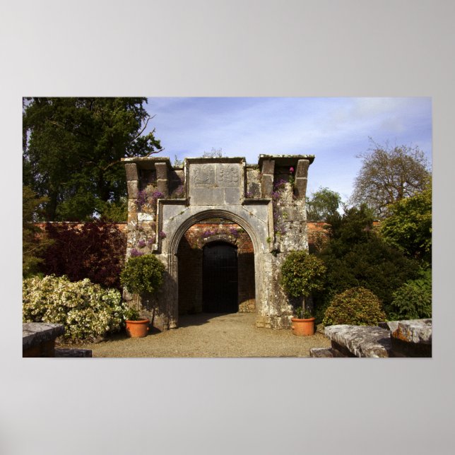 Ireland, the Dromoland Castle Walled Garden Poster (Front)