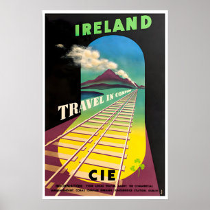 Ireland Travel Poster Irish Art CIE Railroad Print