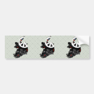 Ireland Trendy Peace Sign with Irish map Bumper Sticker