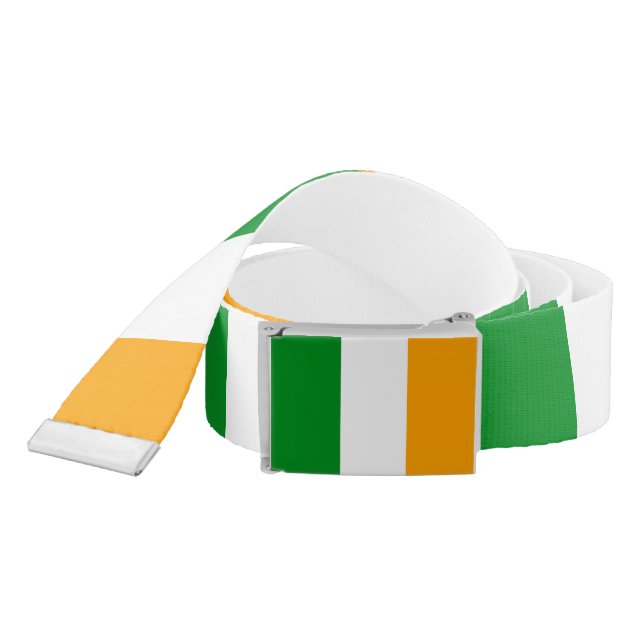Ireland Tricolor Irish Flag Belt (Snake)