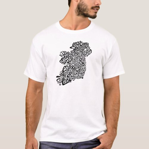Ireland Typoraphy T_Shirt