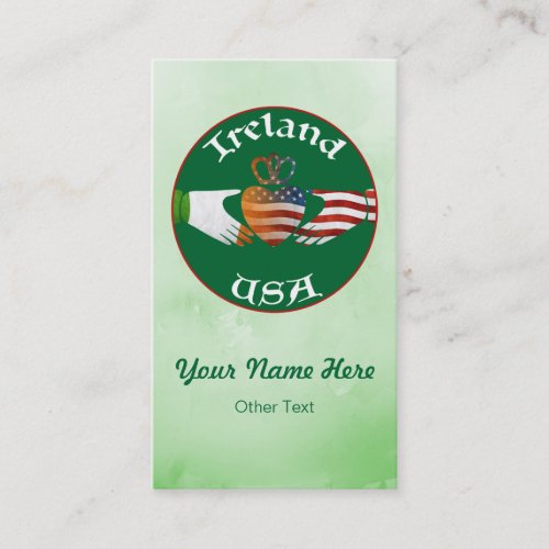 Ireland USA Irish Claddagh Custom Business Cards