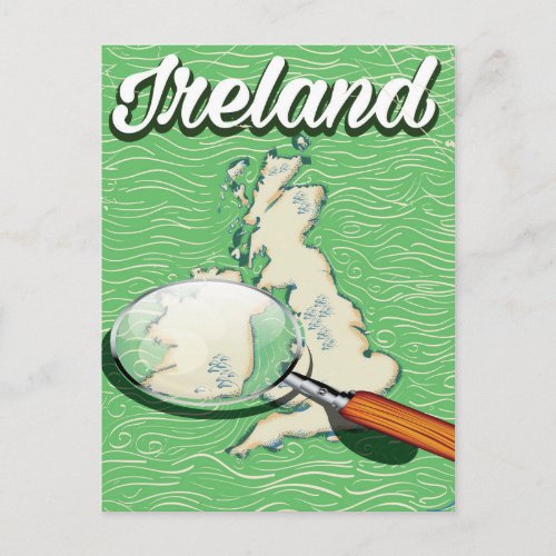 Ireland Vintage style travel poster Postcard