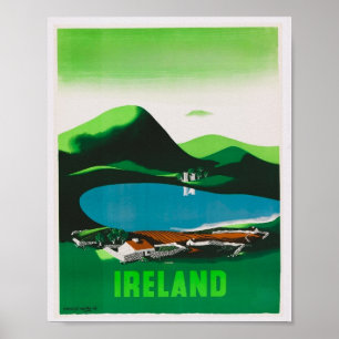 Ireland Vintage Travel Poster