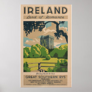 Ireland Vintage Travel Poster
