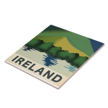Ireland Vintage Travel Poster Canvas Print Ceramic Tile by bartonleclaydesign at Zazzle