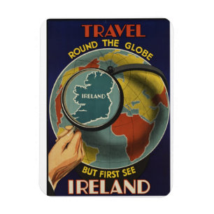 Ireland Vintage Travel Poster Magnet