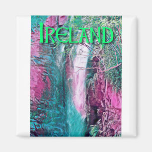 Ireland Waterfall Painting Magnet