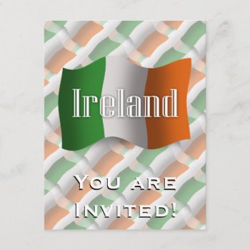 Ireland Waving Flag Invitation by representshop at Zazzle