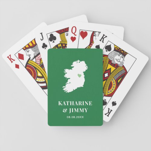 Ireland Wedding Favor Deck of Cards Irish Map Playing Cards
