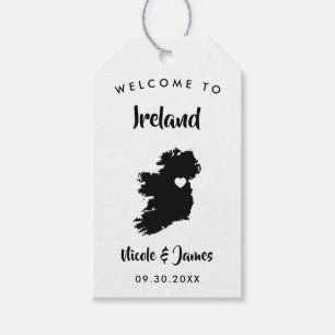 Ireland Wedding Welcome Bag Tag, Britain Map Gift Tags