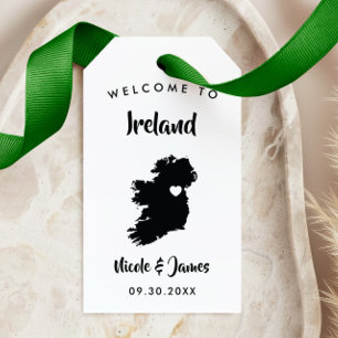 Ireland Wedding Welcome Bag Tag, Britain Map Gift Tags