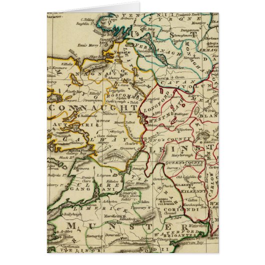 Ireland with boundaries outlined cards (Front)
