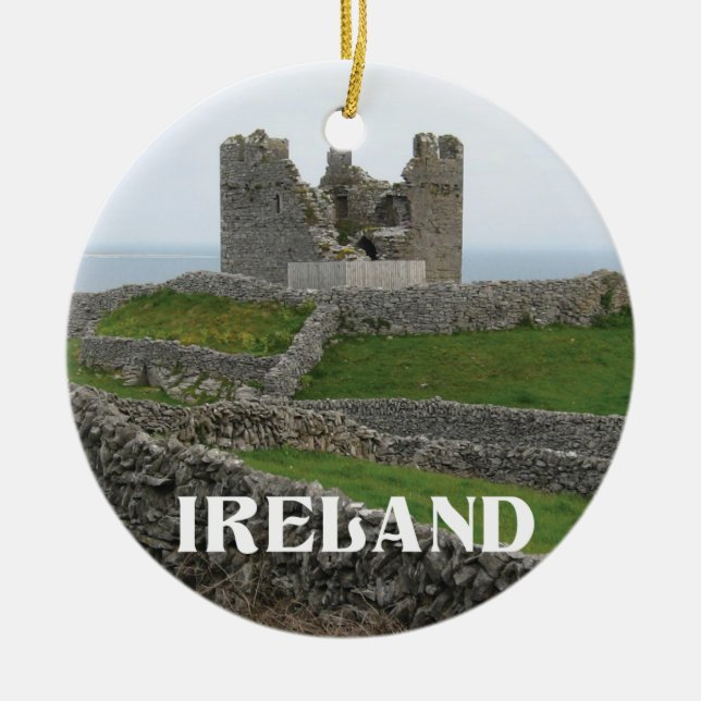 Ireland with Inisheer photo Ceramic Ornament (Front)
