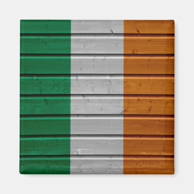 Ireland Wooden Plank Texture Magnet (Front)