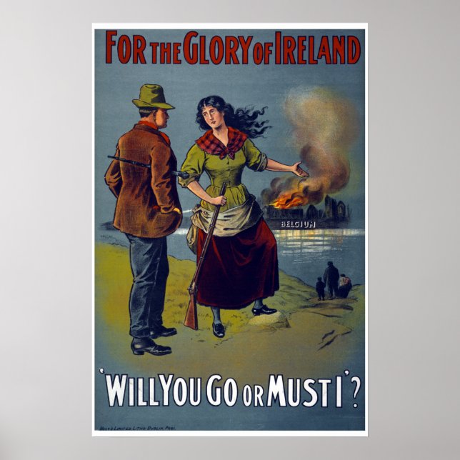 Ireland WW1 British Army recruiment poster (Front)