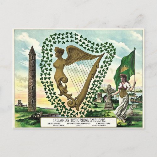 Irelands Historical Emblems Postcard