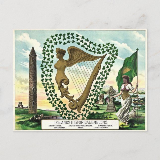 Ireland's Historical Emblems Postcard (Front)