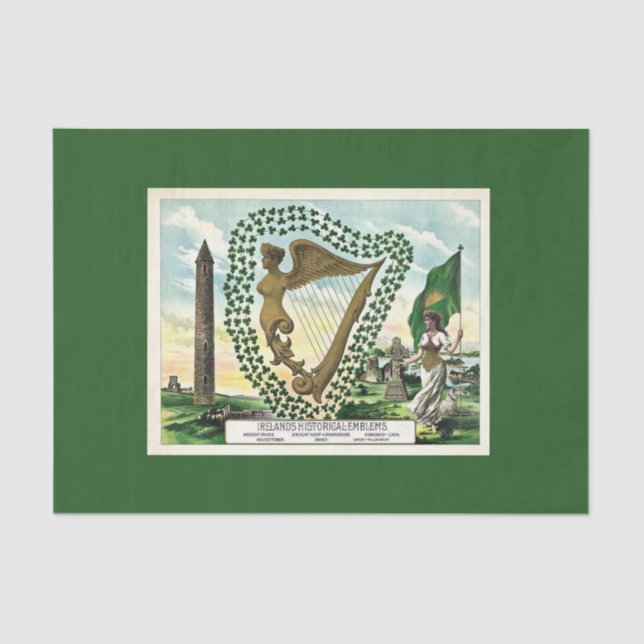 Ireland's Historical Emblems Tissue Paper (Front)
