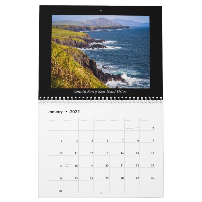 Ireland's Scenic Beauty: 2025 Calendar (Jan 2027)