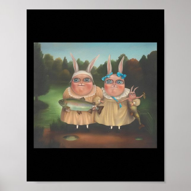 Irena Aizen Rabbits Cute Bunny Rabbit Lover Easter Poster (Front)