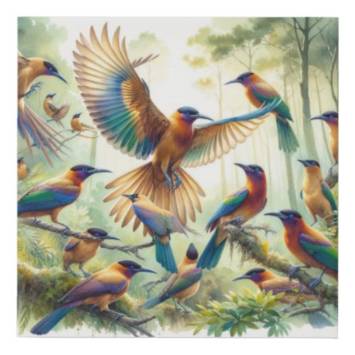Irena Birds in Harmony 050624AREF104 _ Watercolor Faux Canvas Print